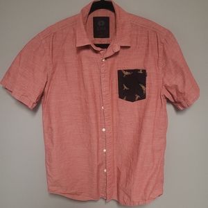 Salmon short sleeve button up